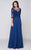 Marsoni by Colors - Embellished Scoop Evening Dress M157 in Blue