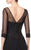 Marsoni by Colors - M159 Embellished V-Neck A-Line Dress in Black