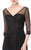 Marsoni by Colors - M159 Embellished V-Neck A-Line Dress in Black