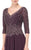 Marsoni by Colors - M165 Illusion Lattice Motif A-Line Gown in Purple