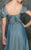 Marsoni by Colors - M172 Grecian Chiffon A-Line Gown in Blue