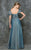Marsoni by Colors - M172 Grecian Chiffon A-Line Gown in Blue