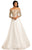 Johnathan Kayne - 8052 Bejeweled Off Shoulder Ballgown In White and Neutral