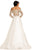 Johnathan Kayne - 8052 Bejeweled Off Shoulder Ballgown In White and Neutral