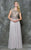 Marsoni by Colors - M173 Keyhole A-Line Chiffon Gown in Neutral