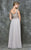 Marsoni by Colors - Cap Sleeve Keyhole A-Line Chiffon Gown M173  In Nude
