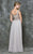 Marsoni by Colors - M173 Keyhole A-Line Chiffon Gown in Neutral