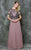 Marsoni by Colors - M174 Short Sleeve Chiffon Gown in Pink and Purple
