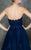 Marsoni by Colors - M180 Lace Modified Sweetheart Ballgown in Blue