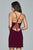 Faviana Lace Up Plunging Neck Cocktail Dress - 1 pc Black In Size 6 Available in Red