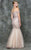 Marsoni by Colors - M184 Pleated Sweetheart Mermaid Dress in Neutral