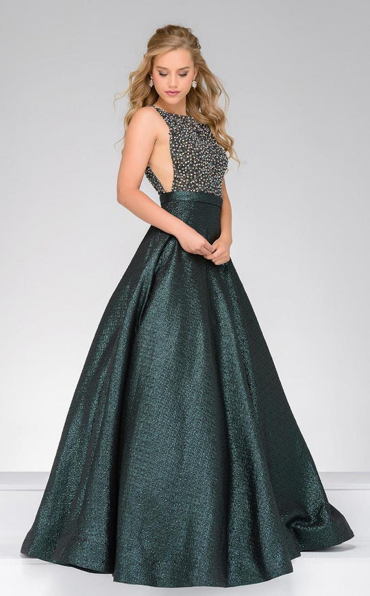 49220 Sophisticated Beaded Ballgown