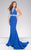 49250 Plunging Halter Neck Sheath Dress