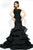 Mac Duggal - 80559R Black White Red Style in Black