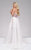 49386 Haltered Floral High Low Dress