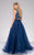 49422 Two-Piece Gradient Jeweled Gown