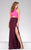 49496 Two Toned Halter Long Gown with Slit