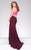 49496 Two Toned Halter Long Gown with Slit
