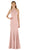 Poly USA - 8058 Sleeveless Halter Span Satin Trumpet Dress