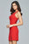 Lace Up Open Back Short Dress 8058