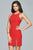 Lace Up Open Back Short Dress 8058