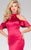 50172 Ruffled High Halter Trumpet Dress