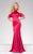 50172 Ruffled High Halter Trumpet Dress