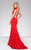 46918 High Neck Mermaid Gown with Slit