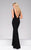 47659 Sleek High Neck Sheath Dress