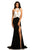 Johnathan Kayne - 8063 Strappy Halter Beaded Cutout Evening Gown In Black and White