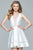 Lace V-Neck Mikado Dress 8064