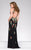 48104 Embroidered Halter Sheath Dress