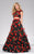 48424 Two Piece Rosette Applique A-line Dress