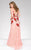 48489 Floral Applique A-line Dress