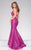 48907 Two Piece Embellished Halter Mermaid Dress