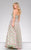 48910A Embellished Strapless A Line Dress