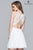 8072 Sleeveless Plunging Neck Lace A-Line Cocktail Dress