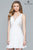 8072 Sleeveless Plunging Neck Lace A-Line Cocktail Dress