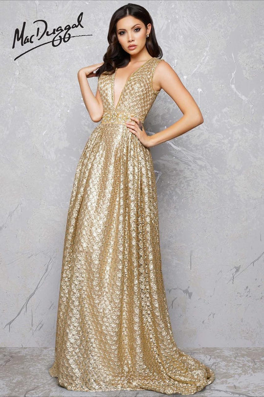 Mac Duggal - Couture Dresses Style 80727D in Gold