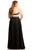 Johnathan Kayne - 8073K Halter Lace Chiffon Dress In Black and Neutral