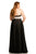 Johnathan Kayne - 8073 Lace Halter A-line Dress in Black and Neutral