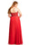 Johnathan Kayne - 8073 Lace Halter A-line Dress in Red