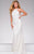 41820A Embellished Halter Sheath Dress
