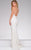 41820A Embellished Halter Sheath Dress