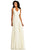 Johnathan Kayne - 8074 Plunging Halter Ruched Empire Gown In White