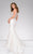 42319A Crystal Crusted Illusion Gown