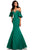 Johnathan Kayne - 8075 Beaded Off Shoulder Mermaid Dress In Green