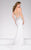 42700 Embellished Deep V-neck Trumpet Dress