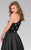 Jovani - Beaded Halter Neck A-line Evening Dress 45120A in Black