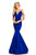 Johnathan Kayne - 8078 Swarovski Crystal Beaded Mermaid Gown in Blue